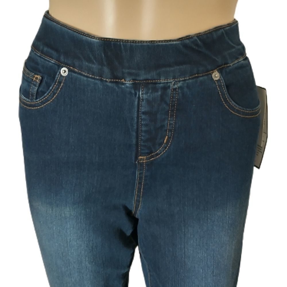 Renee Goldstein Wonder Denim Jeans Sz 4 Women With Control Blue Stretch Jeggings - Picture 3 of 16